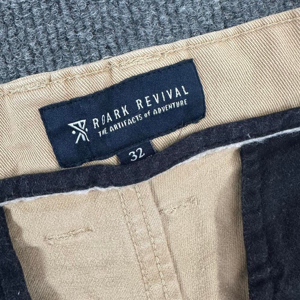 Roark Revival Men’s Cotton Twill Chino Shorts Classic Muted Tone Khaki Shorts 32 - Picture 2 of 8